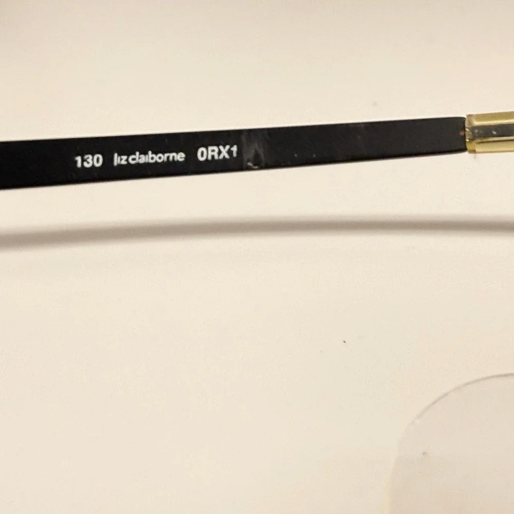 Liz Claiborne L332 0RX1 Black Metal Semi Rimless Eyeglass Frames 130mm